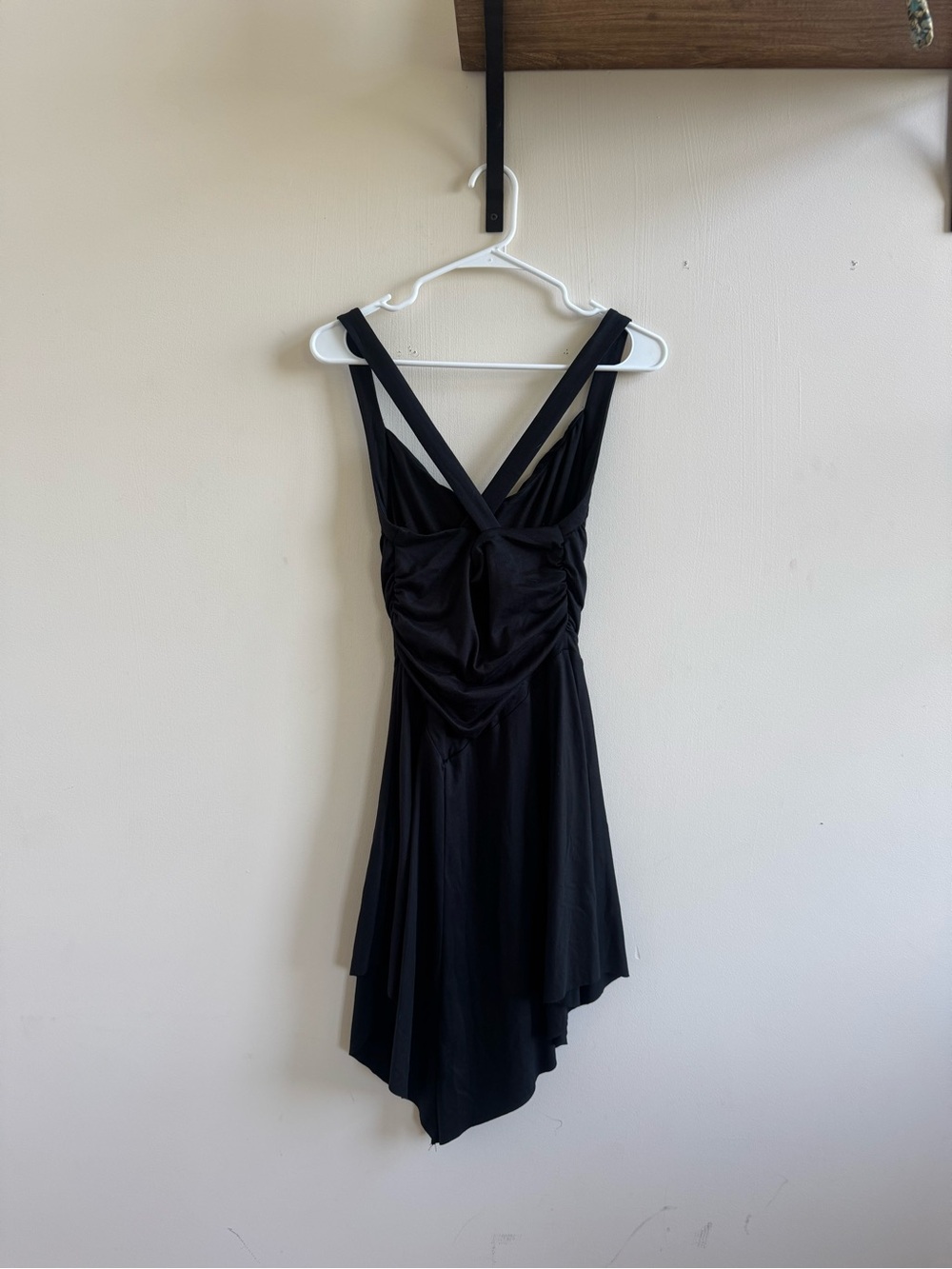 silence + noise Black Asymmetric Hem Strappy Dress